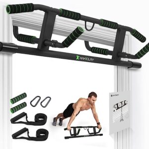 2024 Upgrade Multi-Grip Pull Up Bar with Smart Larger Hooks Technology