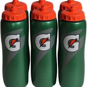 Gatorade 32 Oz Squeeze Water Sports Bottle – Value Pack of 6